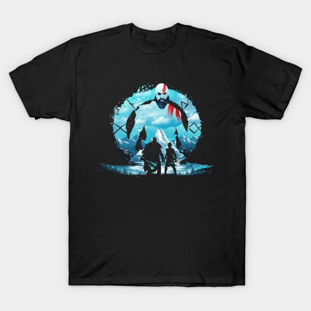 Kratos Landscape T-Shirt by DANDINGEROZZ